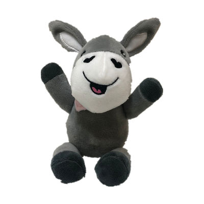 Peluche del algodón los 0.2m los 0.66ft Grey Donkey Infant Plush Toys de los PP con Bell