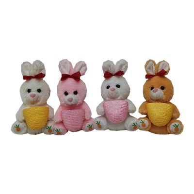 cesta de Toy Bunny Rabbit Stuffed Animal Holding de la felpa de los 0.16M 6.3inch Pascua
