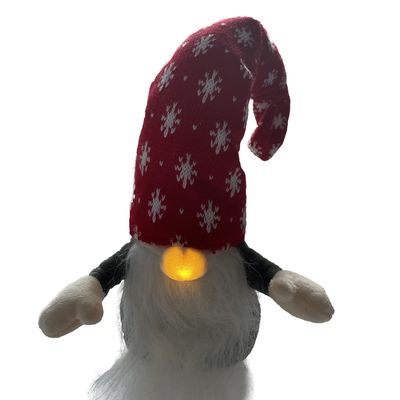 los 52cm baterías de Toy Gnome Stuffed Animal Toy 3A de la felpa de la Navidad LED de 20,47 pulgadas