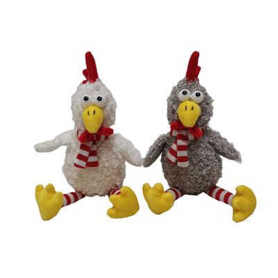 Pollos del juguete 2 CLR de la felpa de Pascua con la caja de apretón
