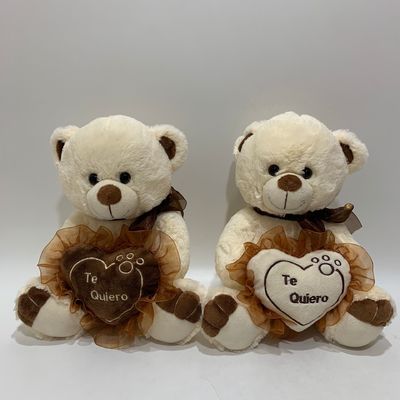 La felpa linda de día de San Valentín de 2 osos de ASSTD juega 20 cm con el corazón