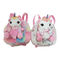 los 0.23m Unicorn Plush Toy Backpacks Personalised los 9.06in rosado Unicorn Backpack For Daughter
