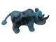 Peluche azul del regalo del rinoceronte del OEM ultra suavemente