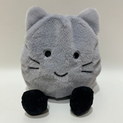 Estándar de la nueva Hotties UE Microwavable de la felpa Grey Cat Toy French Lavender Scent Heated Warmies y del congelador de 2023