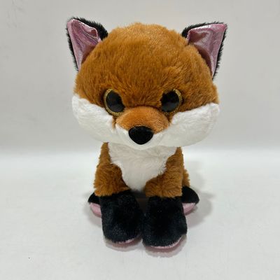 2024 Nueva Serie de Ojos Grandes Fox Sitting Plush Toy Fábrica de Auditoría BSCI