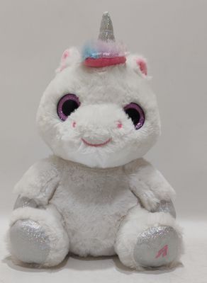 Ojos grandes grabados Impresión cantando ojos izquierdo y derecho luces unicornio eléctrico juguete de peluche