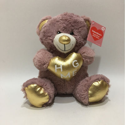 Juguete de peluche de venta al por mayor Día de San Valentín Oso de peluche con corazón dulce regalo para los amantes