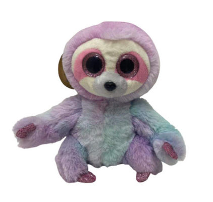 Grabación de logotipo personalizado y repetición izquierda y derecha movimiento púrpura rosa corbata de color lento juguete de peluche
