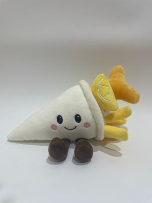 7 piezas de pescado frito y papas fritas juguetes de peluche, comida linda animales rellenos para niños y decoración del hogar