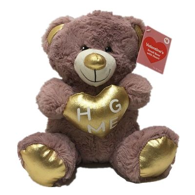 Pecho de Teddy Bear With Heart On de los juguetes de la felpa del super suave los 0.25M los 9.84in día de San Valentín