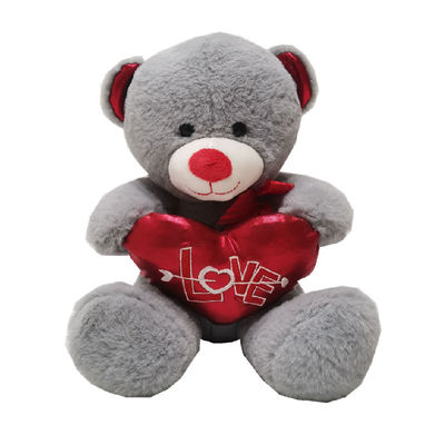 corazón blanco de Teddy Bear Holding A de los juguetes de la felpa del 10.24in los 26cm día de San Valentín hipoalérgico