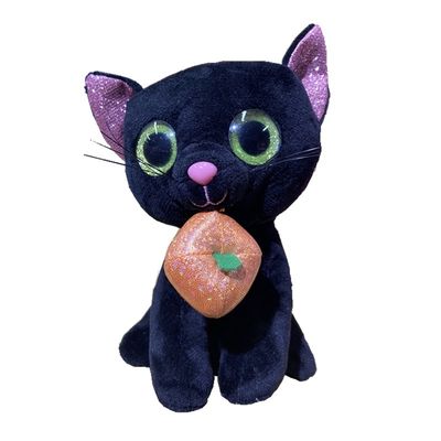 Cat Halloween Stuffed Animal negra realista que habla los 0.18M los 7.09ft