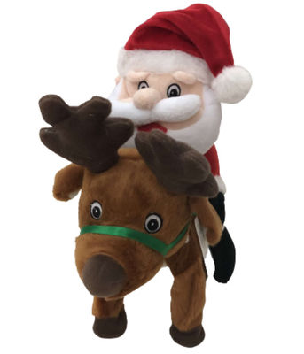 peluche del canto Santa Claus Musical Toy Christmas Moose de los 0.35M el 1.45ft que camina