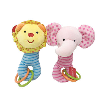 17 juguetes infantiles león y elefante de la felpa suave colorida del cm para la educación de los bebés