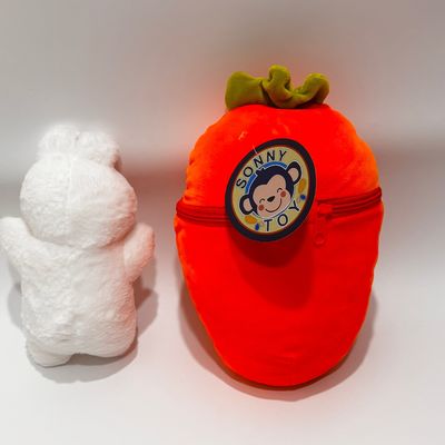 Juguetes de peluche con cremallera en forma de zanahoria