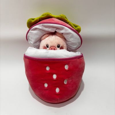 Juguetes de peluche con cremallera en forma de fresa