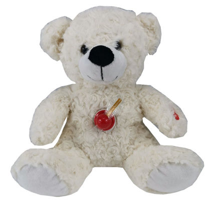 Venta caliente de luz LED animal relleno colorido brillante peluche oso de peluche proyección de luz cuna peluche oso de peluche
