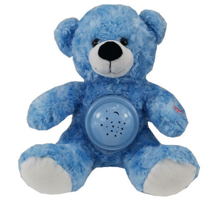Venta caliente de animales llenos de LED coloridos brillantes de peluche oso de peluche proyección de luz cuna de peluche oso de peluche