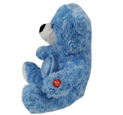 Venta caliente de animales llenos de LED coloridos brillantes de peluche oso de peluche proyección de luz cuna de peluche oso de peluche
