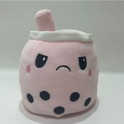 Logotipo personalizado de dos lados de color reversible de la taza de té de leche juguete de peluche