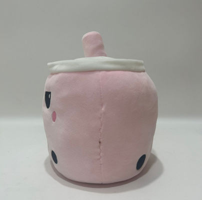 Logotipo personalizado de dos lados de color reversible de la taza de té de leche juguete de peluche