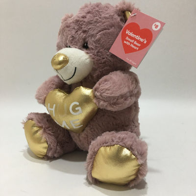 Juguete de peluche de venta al por mayor Día de San Valentín Oso de peluche con corazón dulce regalo para los amantes