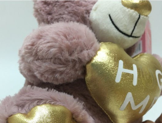 Juguete de peluche de venta al por mayor Día de San Valentín Oso de peluche con corazón dulce regalo para los amantes