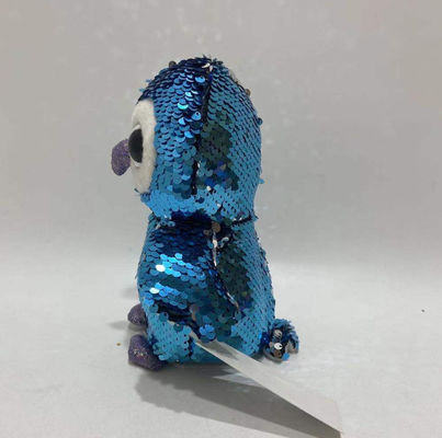 Grabación de voz de venta caliente y repetición Plush Flip Sequin Penguin Toy