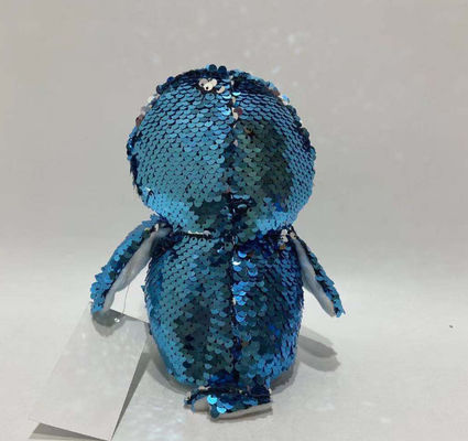 Grabación de voz de venta caliente y repetición Plush Flip Sequin Penguin Toy