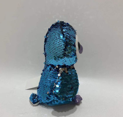 Grabación de voz de venta caliente y repetición Plush Flip Sequin Penguin Toy