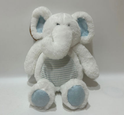 Fabrica mayorista puede personalizar juguetes de peluche para elefantes pequeños con papel de cascabel