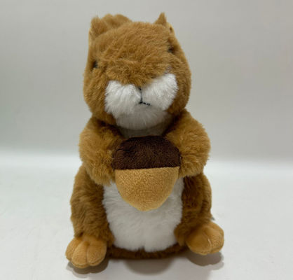 Fábrica por encargo mayorista de juguetes de peluche de ardilla grabable