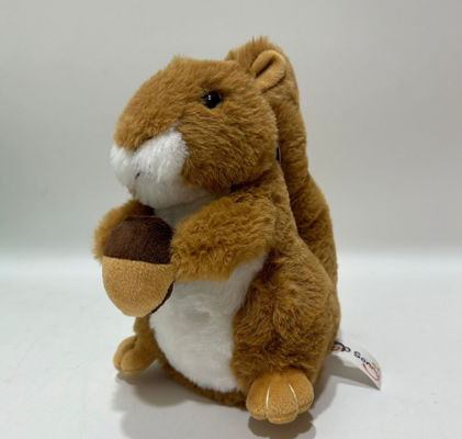 Fábrica por encargo mayorista de juguetes de peluche de ardilla grabable