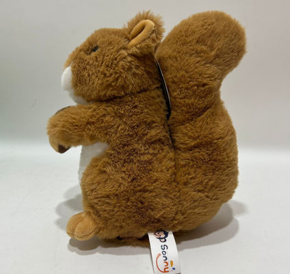 Fábrica por encargo mayorista de juguetes de peluche de ardilla grabable