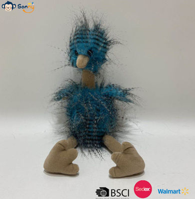 Fabrica OEM mayorista personalizado Blu Peacock Fluff avestruz juguetes de peluche regalo animal rellenado