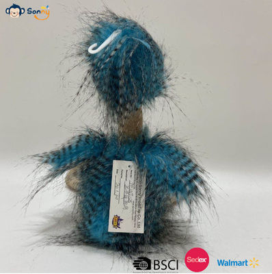 Fabrica OEM mayorista personalizado Blu Peacock Fluff avestruz juguetes de peluche regalo animal rellenado