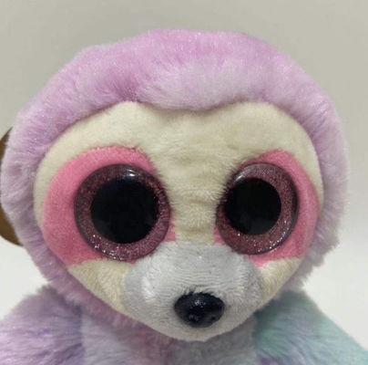 Grabación de logotipo personalizado y repetición izquierda y derecha movimiento púrpura rosa corbata de color lento juguete de peluche