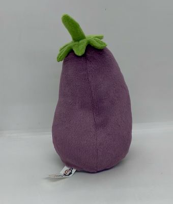 Juguete de peluche de grabación de berenjenas púrpura hecho de material de peluche y algodón 100% PP