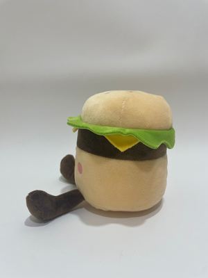 Juguetes de peluche de hamburguesas variadas, animales rellenos de comida linda para niños y decoración del hogar