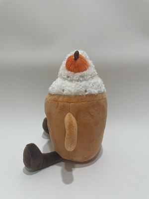 7 piezas de juguetes de peluche con leche de calabaza, animales rellenos con comida para niños y decoración del hogar