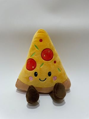 7 piezas de peluches de pizza surtidos, animales de peluche de comida lindos para niños y decoración del hogar