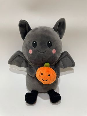 7 piezas de murciélago variado con juguetes de peluche de calabaza, animales rellenos de comida linda para niños y decoración del hogar