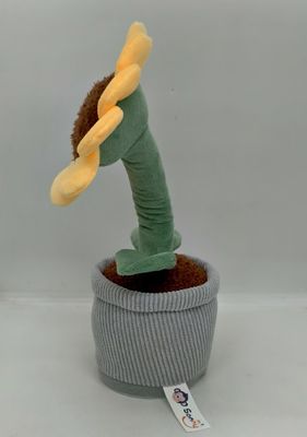 Juguete de peluche de grabación de girasol hecho de material de peluche y algodón 100% PP