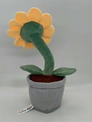 Juguete de peluche de grabación de girasol hecho de material de peluche y algodón 100% PP