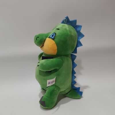 Juguete de peluche de dinosaurio de pie de 30 cm verde súper suave