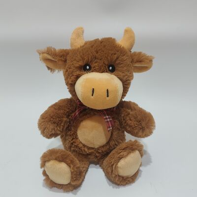 Grabación y repetición de una vaca de las Highlands moviéndose a la izquierda y a la derecha