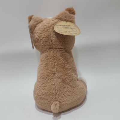 Perro de peluche suave y caliente con una bolsa de frijoles de arcilla dentro