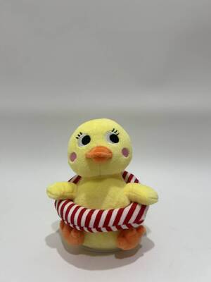 Grabación y repetición de un pato que se mueve a la izquierda y a la derecha con un flotador