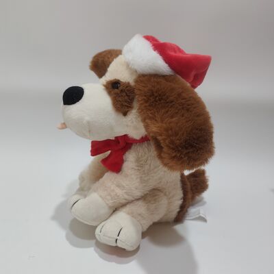 Canción musical Perro de Navidad con orejas móviles