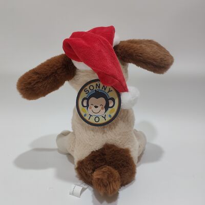 Canción musical Perro de Navidad con orejas móviles